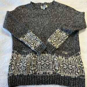 Urban Outfitters x Ecote Rag Wool Sweater w/ Fair Isle Designs w/ 2 Pockets Sz M